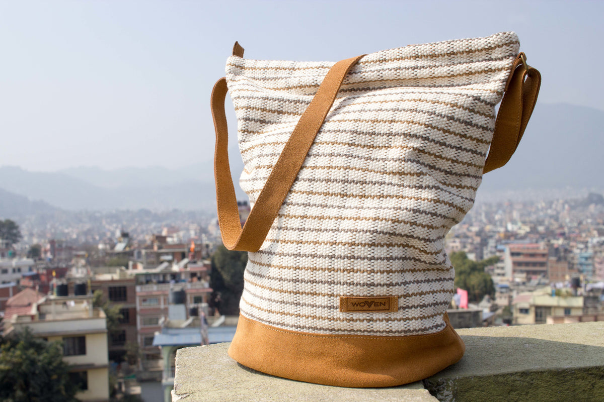 Grey check bag outlet
