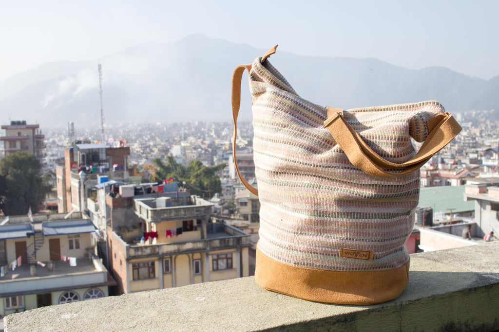 Daily bag - Old Pink Recycle Pattern - MuniMuni