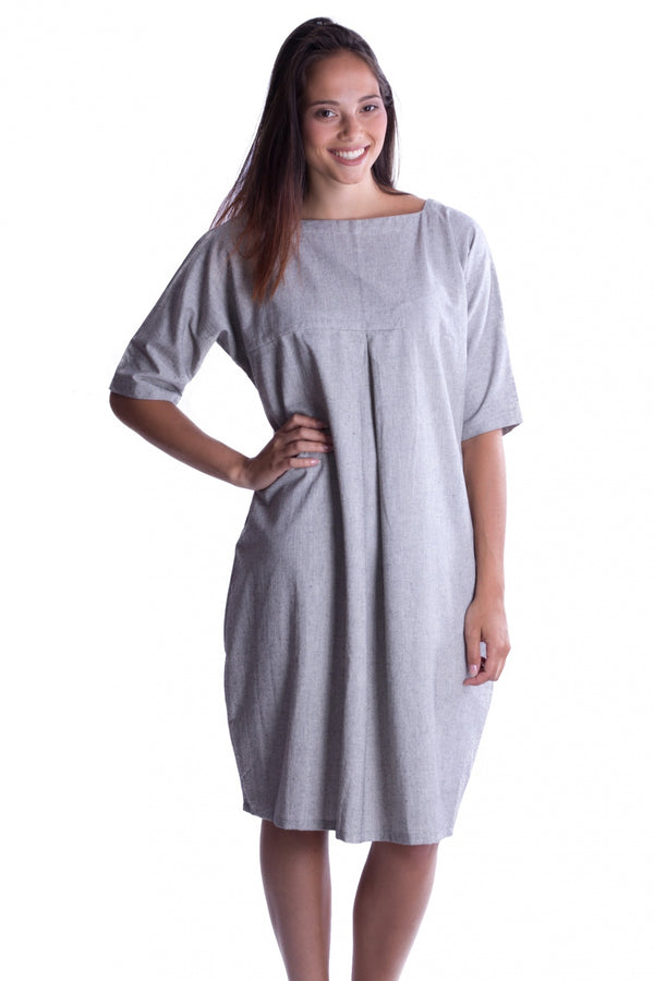 Drichu  - Split Dress - Light Grey