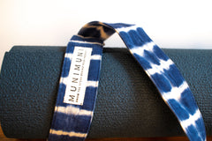 Tie Dye Yoga Carry Strap - Indigo Blue Stripe - MuniMuni
