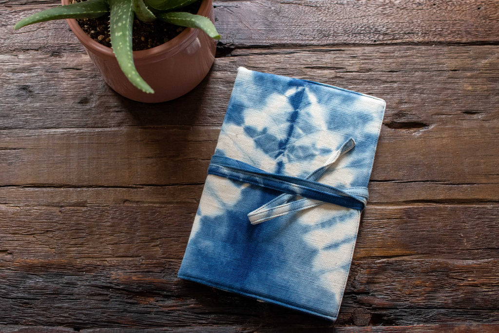 Tie Dye Refillable Notebook - Indigo ZigZag - MuniMuni