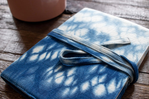 Tie Dye Refillable Notebook - Indigo Raindrop - MuniMuni