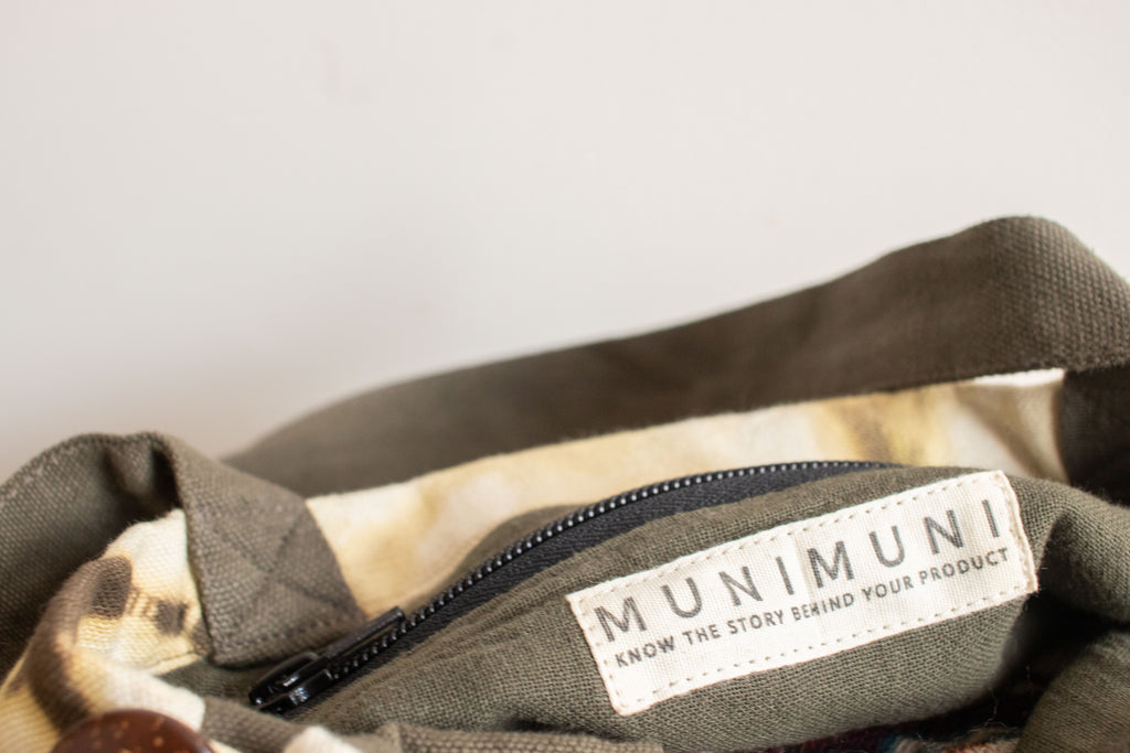 Tie Dye Tote Bag - ZigZag Green - MuniMuni