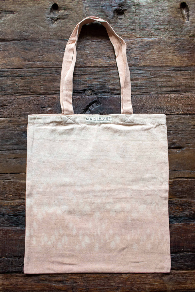 Tie Dye Tote Bag Small - Raindrop Light Pink - MuniMuni