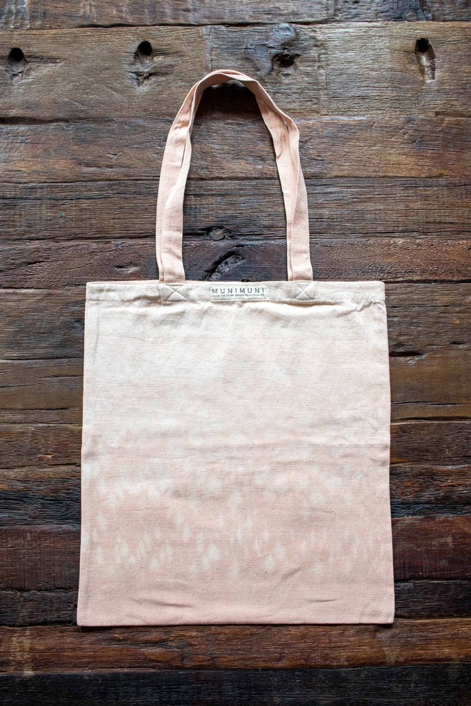 Tie Dye Tote Bag Small - Raindrop Light Pink - MuniMuni