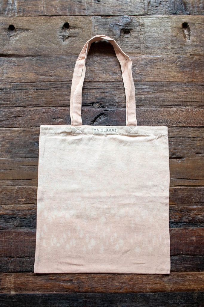 Tie Dye Tote Bag Small - Raindrop Light Pink - MuniMuni