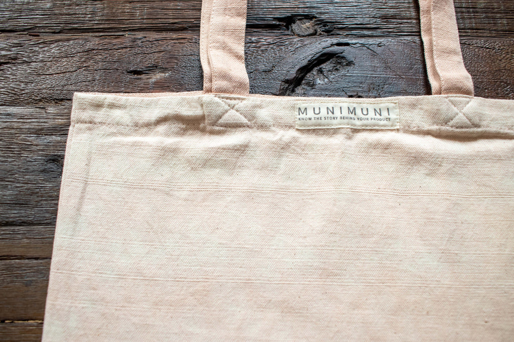 Tie Dye Tote Bag Small - Raindrop Light Pink - MuniMuni