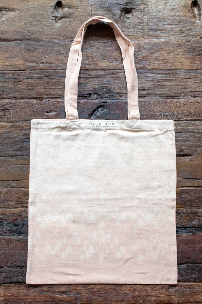 Tie Dye Tote Bag Small - Raindrop Light Pink - MuniMuni