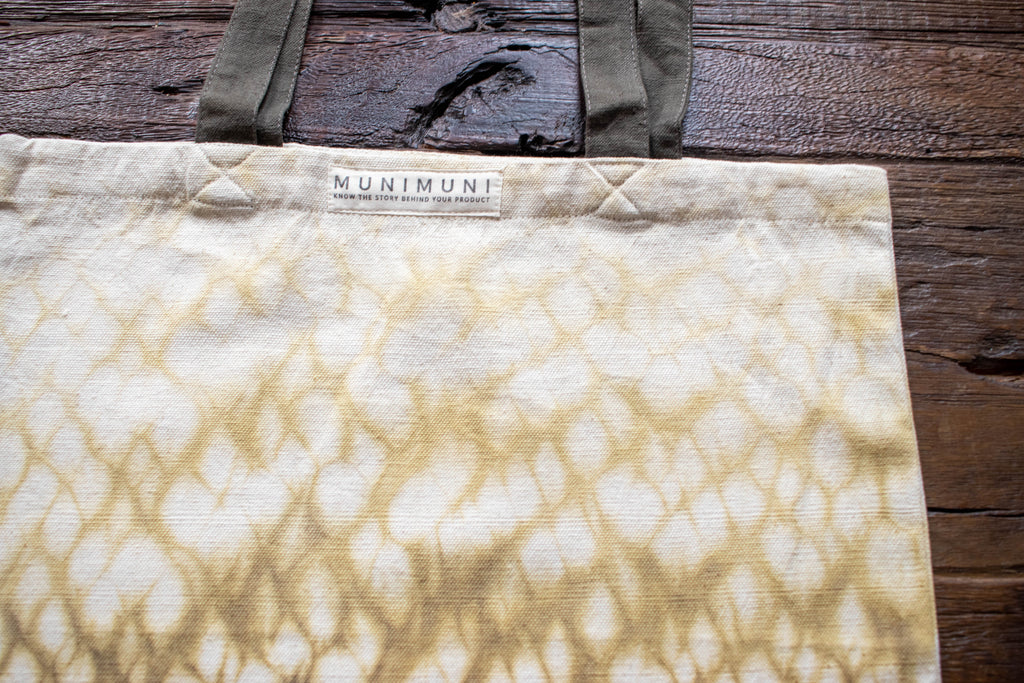 Tie Dye Tote Bag Small - Raindrop Green - MuniMuni