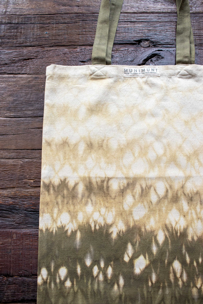 Tie Dye Tote Bag Small - Raindrop Green - MuniMuni