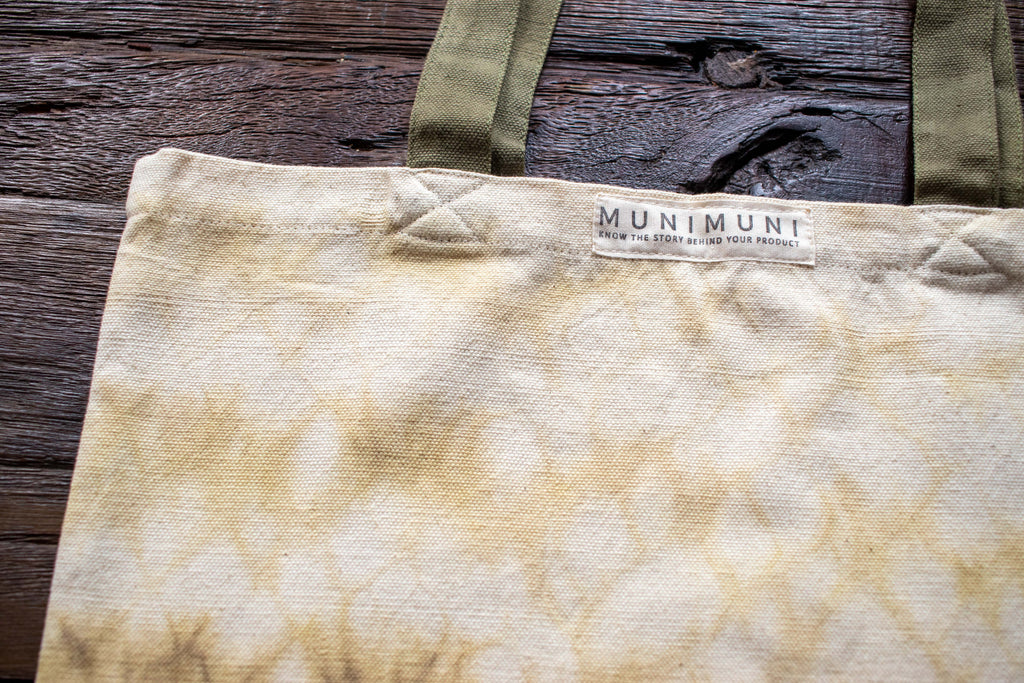 Tie Dye Tote Bag Small - Raindrop Green - MuniMuni