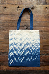 Tie Dye Tote Bag Small - Raindrop Indigo Blue - MuniMuni
