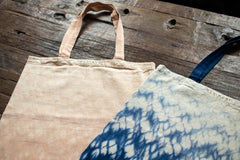 Tie Dye Tote Bag Small - Raindrop Indigo Blue - MuniMuni