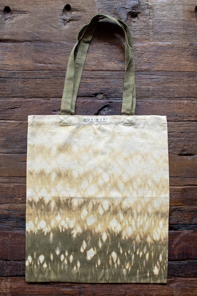 Tie Dye Tote Bag Small - Raindrop Green - MuniMuni