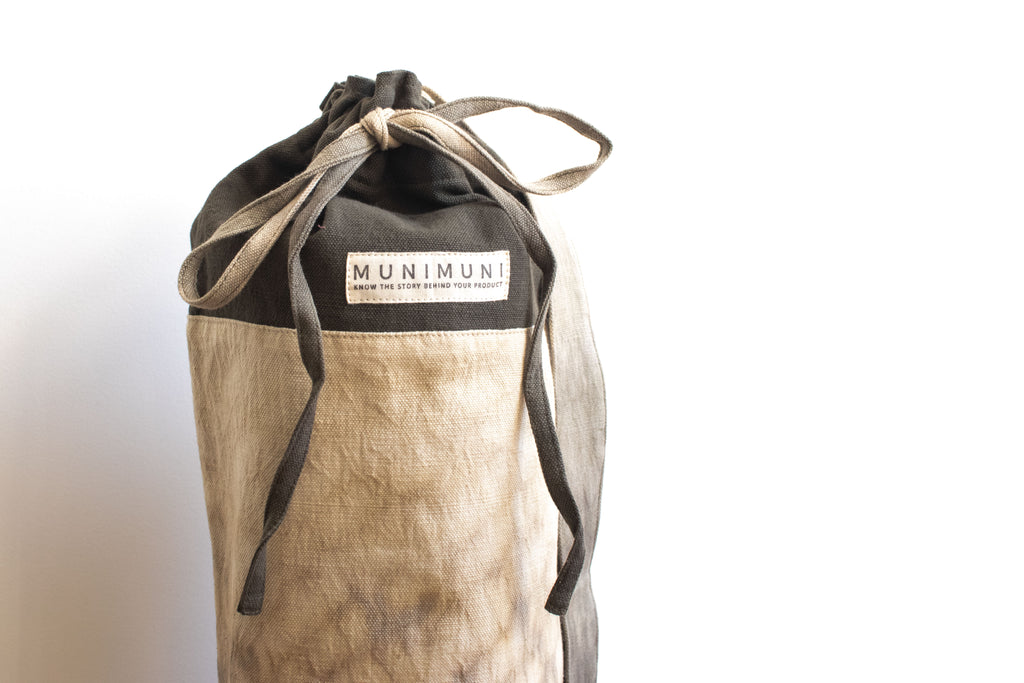 Tie Dye Yoga Mat Bag - Raindrop Gray/Green - MuniMuni