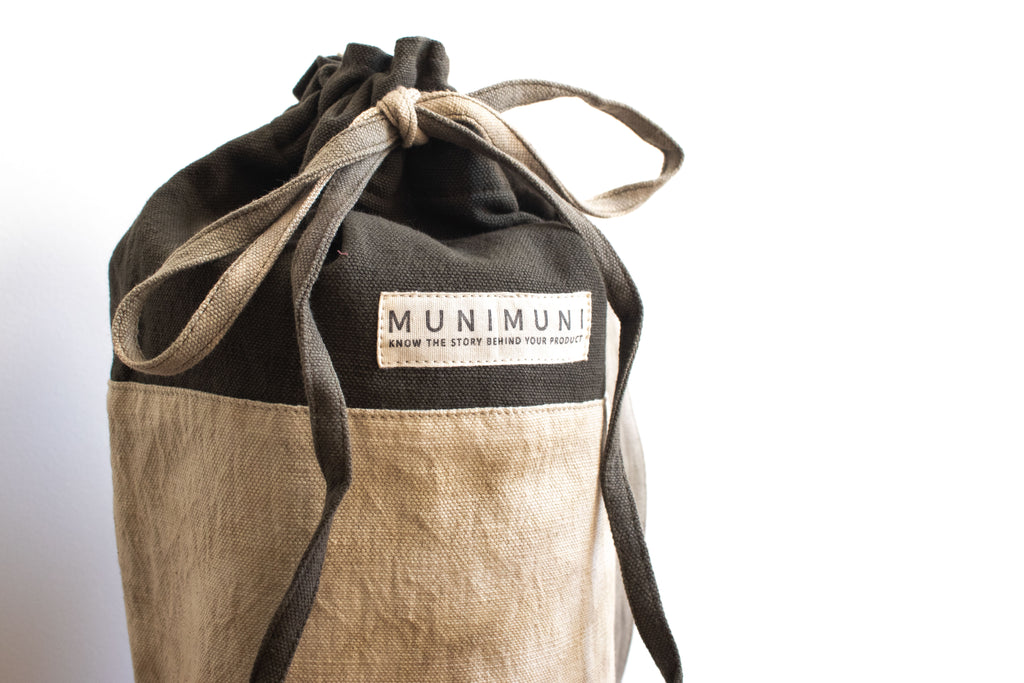Tie Dye Yoga Mat Bag - Raindrop Gray/Green - MuniMuni