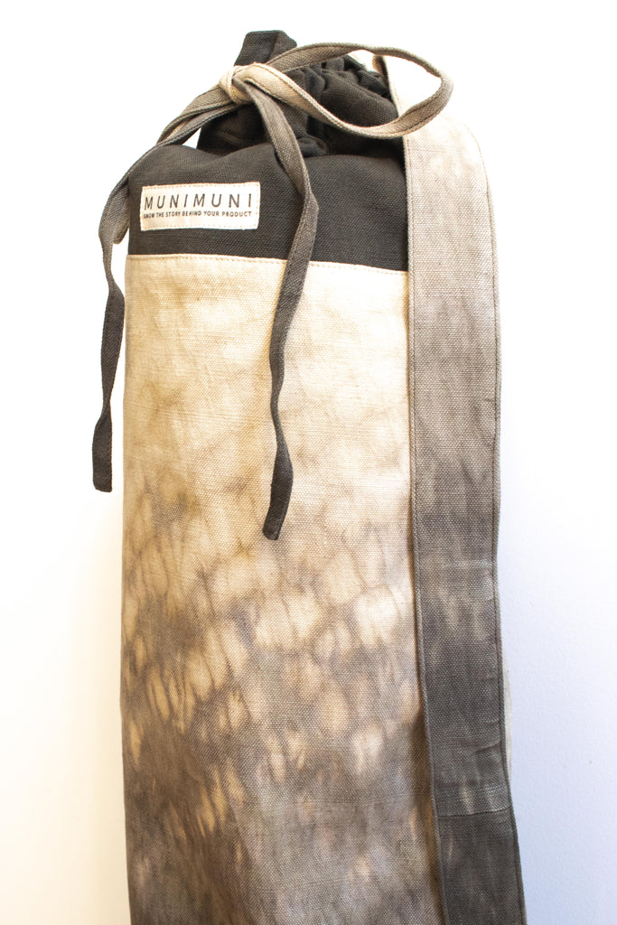 Tie Dye Yoga Mat Bag - Raindrop Gray/Green - MuniMuni