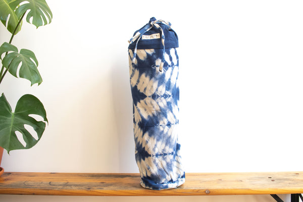 Tie Dye Yoga Mat Bag - ZigZag Indigo Blue - MuniMuni