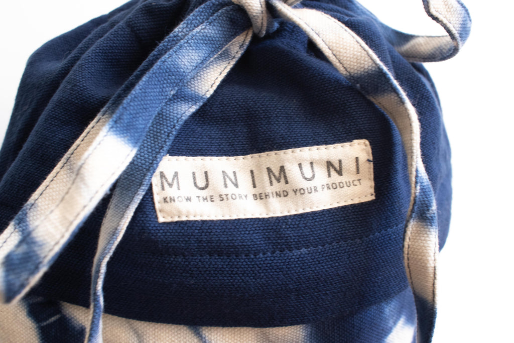 Tie Dye Yoga Mat Bag - ZigZag Indigo Blue - MuniMuni