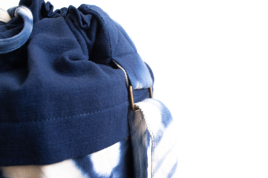 Tie Dye Yoga Mat Bag - ZigZag Indigo Blue - MuniMuni
