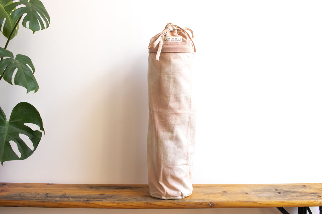 Tie Dye Yoga Mat Bag - Marble Light Pink - MuniMuni