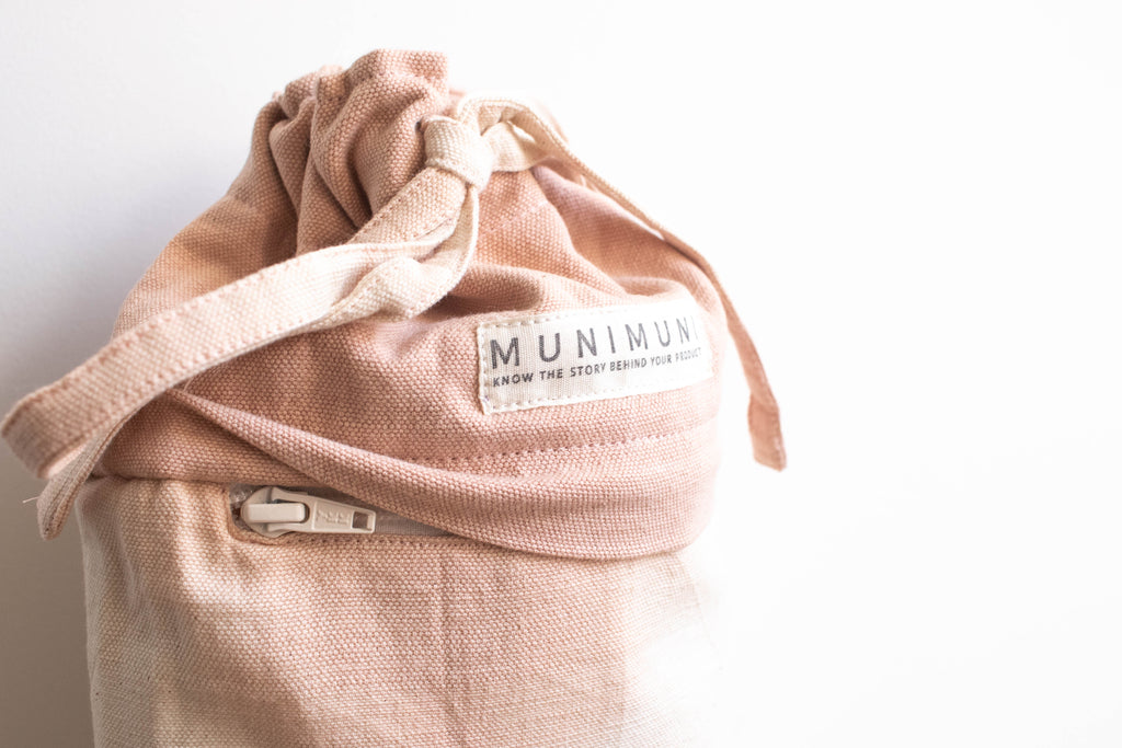 Tie Dye Yoga Mat Bag - Marble Light Pink - MuniMuni