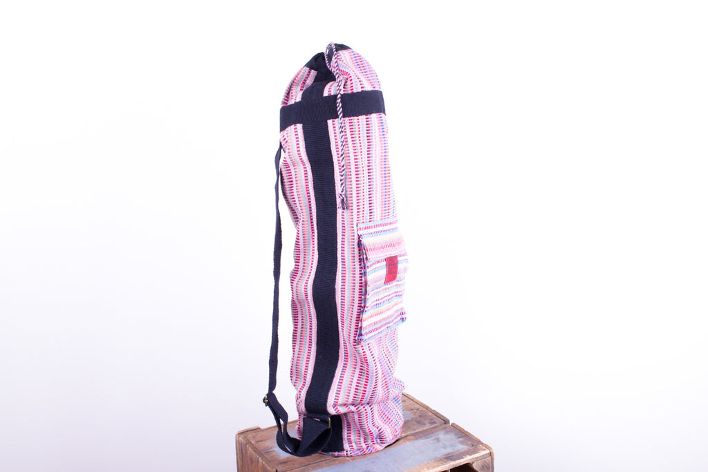 Fair Trade Yoga Bag - Pink Recycle Pattern - MuniMuni