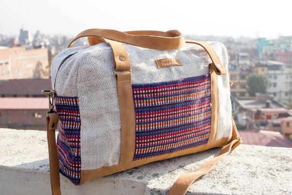 Handbag - Dark Purple Recycle Pattern - MuniMuni