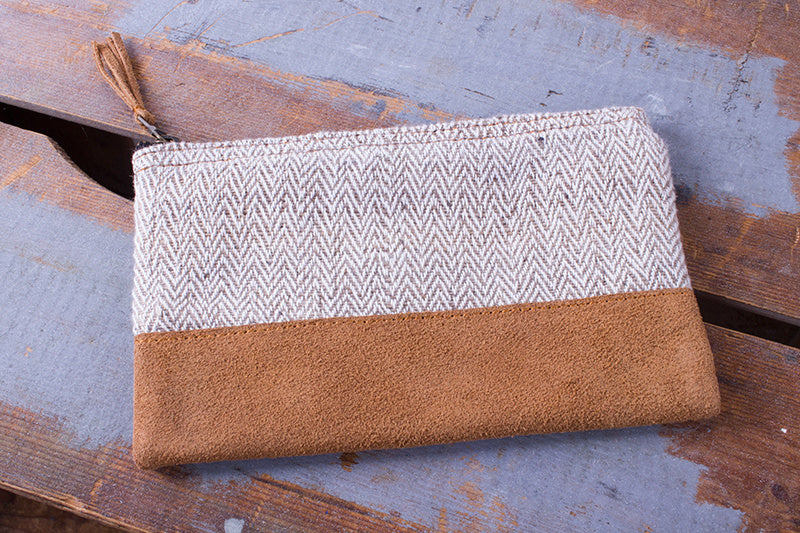 Zip Purse Small -  Plain Natural - MuniMuni