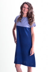 MuniMuni - 2 Color Dress - Deep Blue - MuniMuni