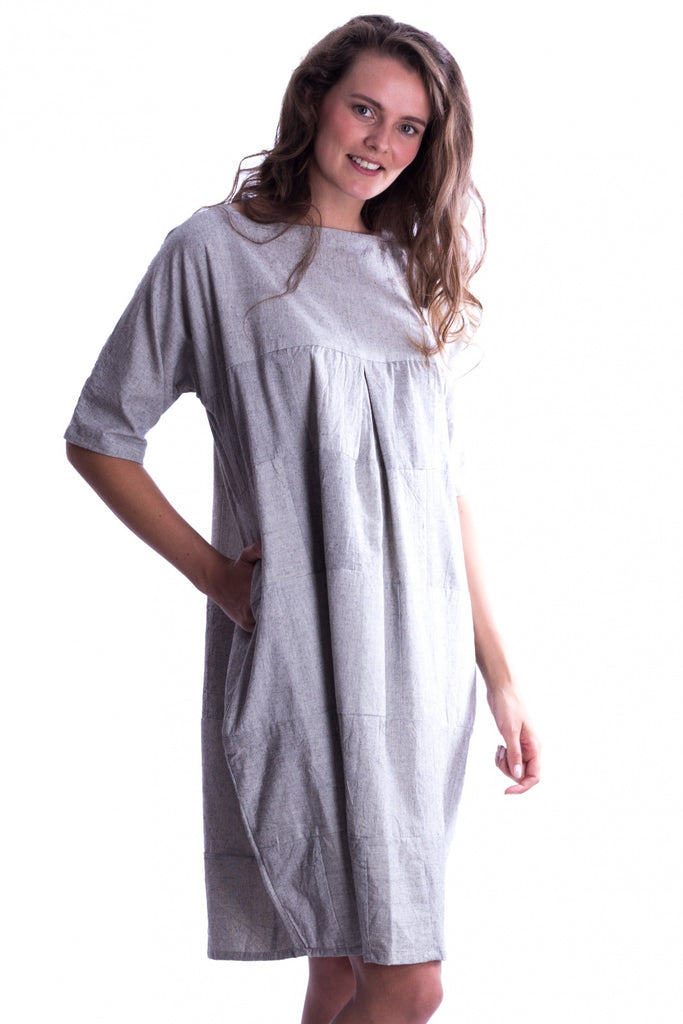 MuniMuni - Patch Dress - Grey - MuniMuni