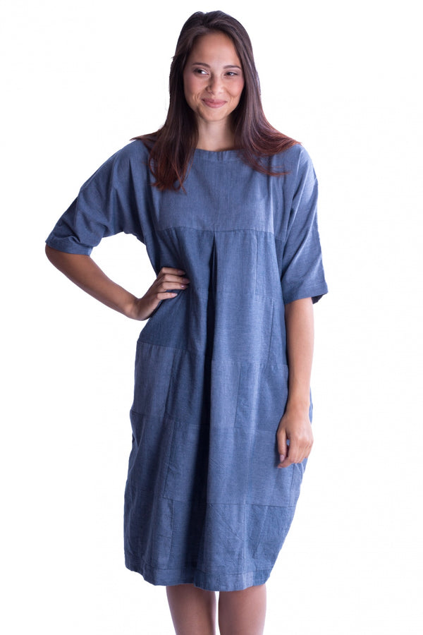 MuniMuni - Patch Dress - Jeans Blue - MuniMuni