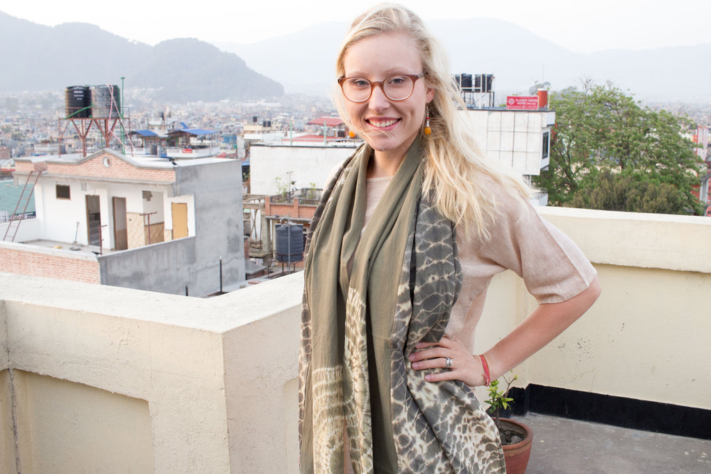 MuniMuni Tie Dye Scarf - Mandala Green - MuniMuni