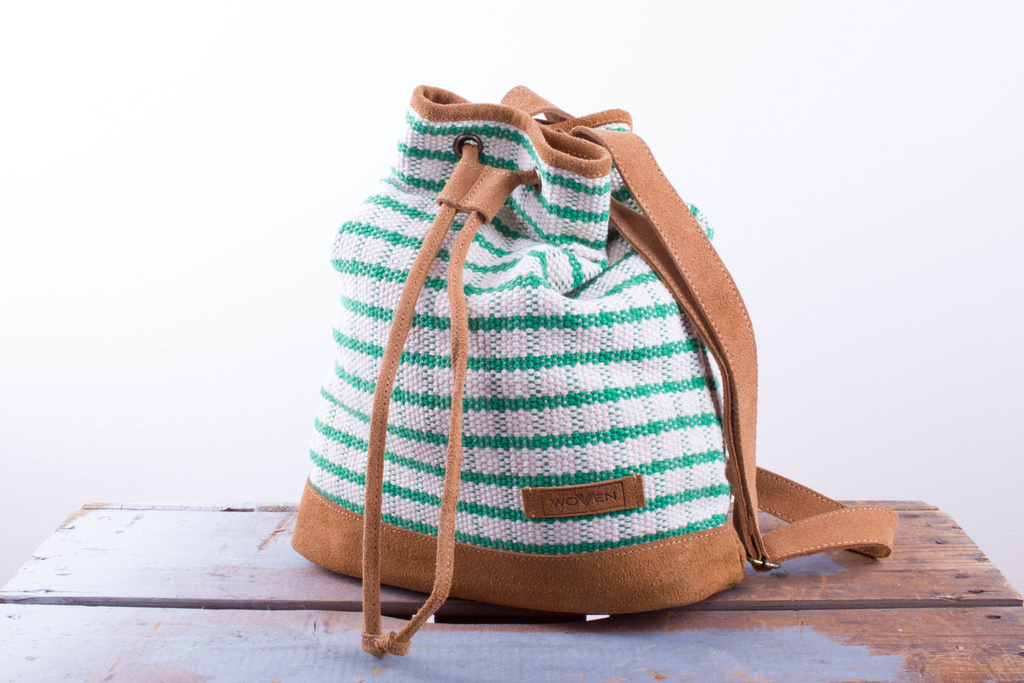 Muzza bag - Green/ White Check Pattern - MuniMuni