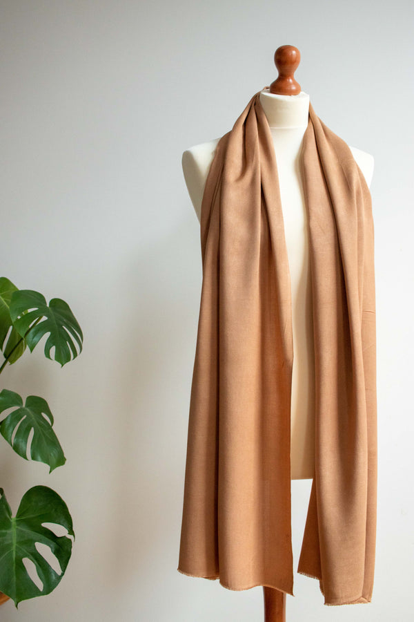 Natural Dye Bamboo Scarf - Walnut - MuniMuni