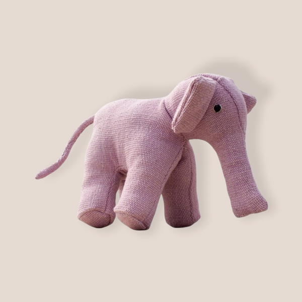 Fair Trade Handwoven Elephant - Plain Color Purple/ Pink