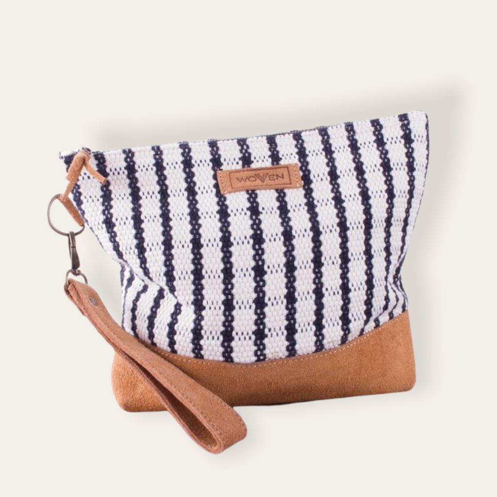 Wash Bag -  Black/ White Check Pattern