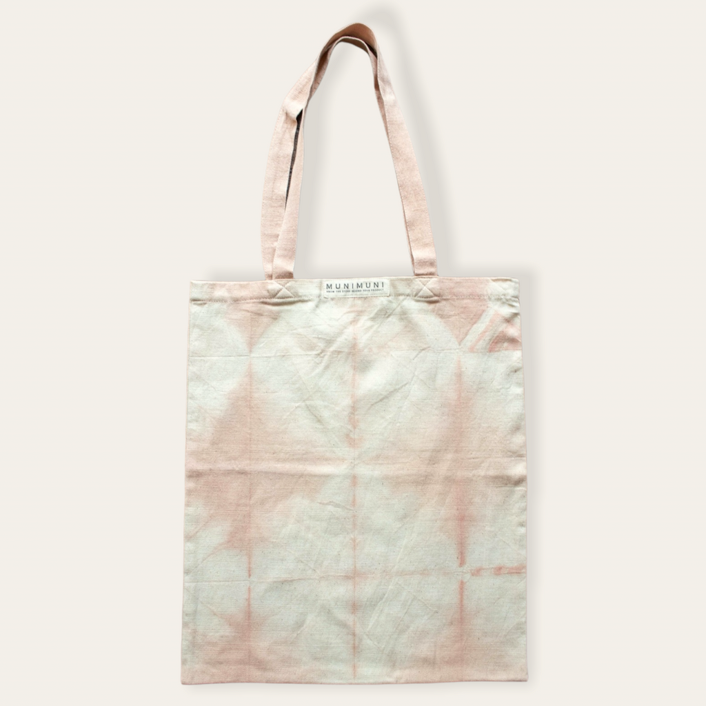 Tie Dye Tote Bag Small - Folded Light Pink