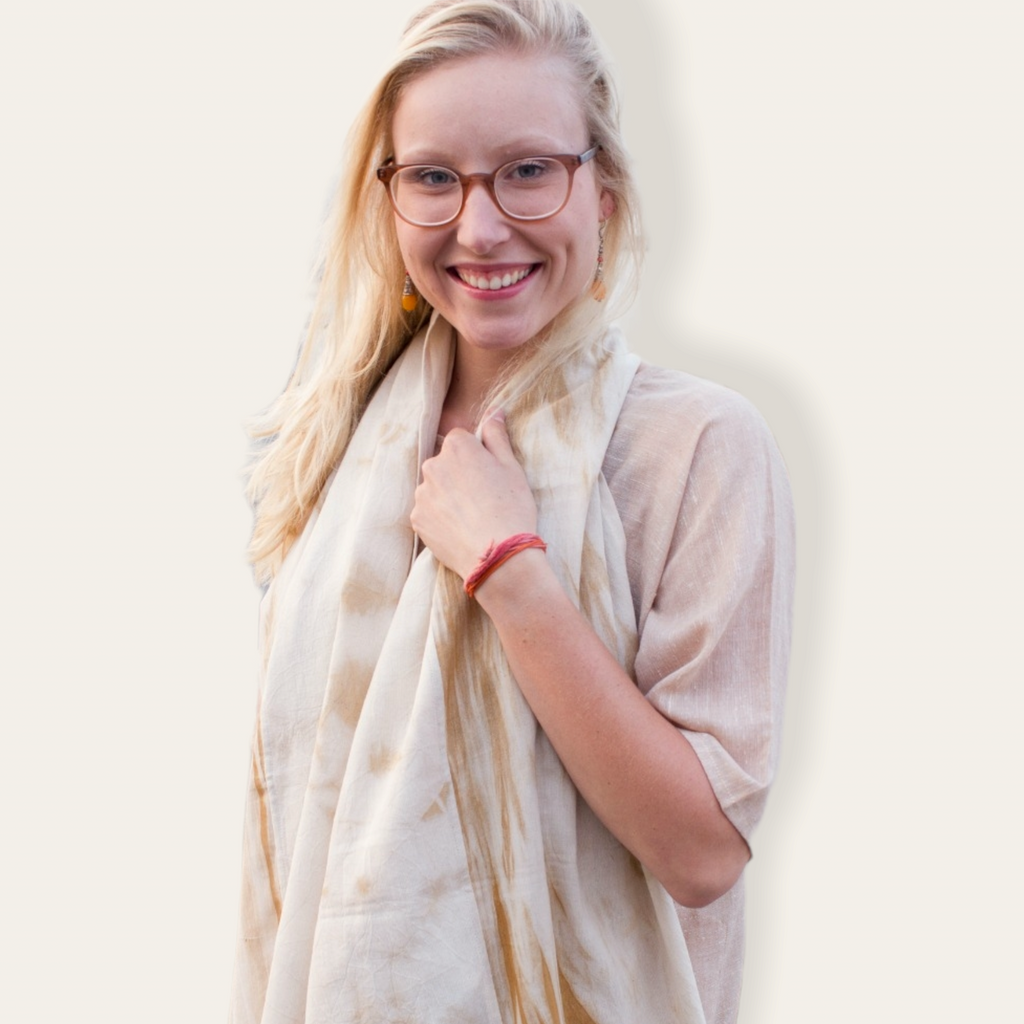 MuniMuni Tie Dye Scarf - Marble Naturel
