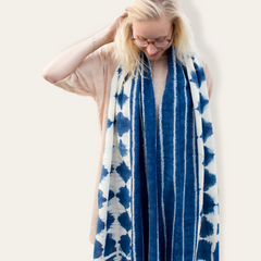 MuniMuni Tie Dye Scarf - Thread The Needle Indigo