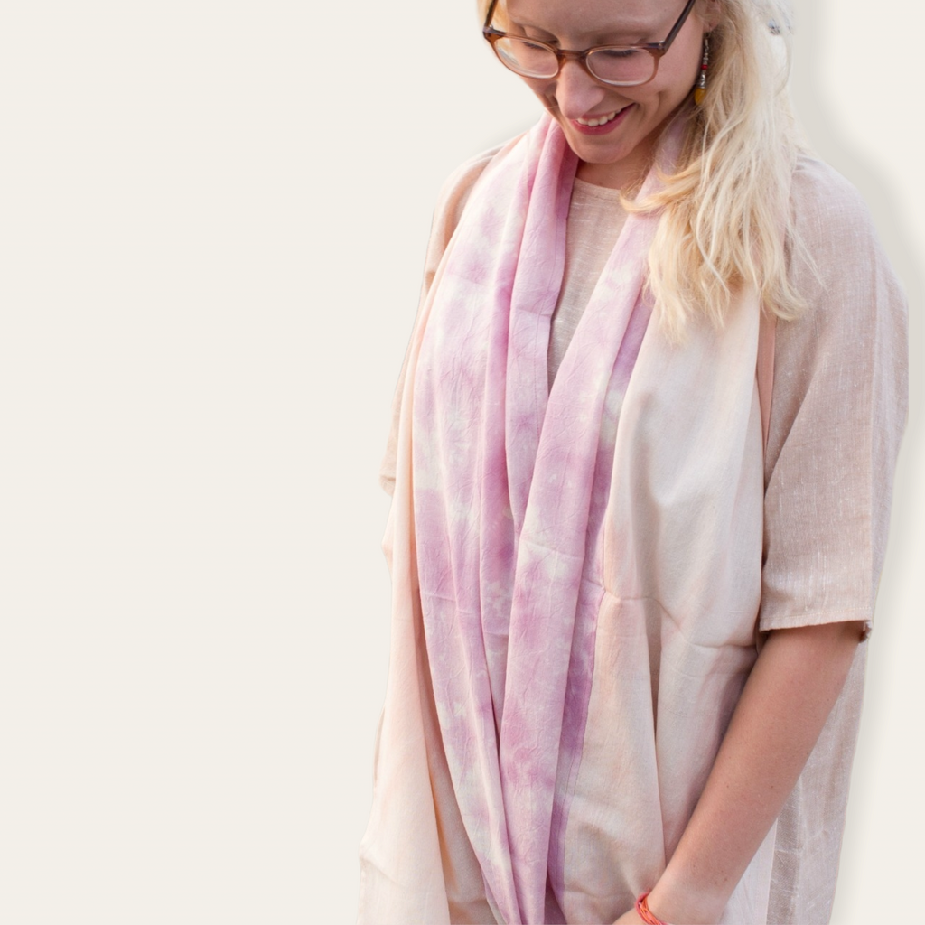 MuniMuni Tie Dye Scarf - Marble Purple/ Pink