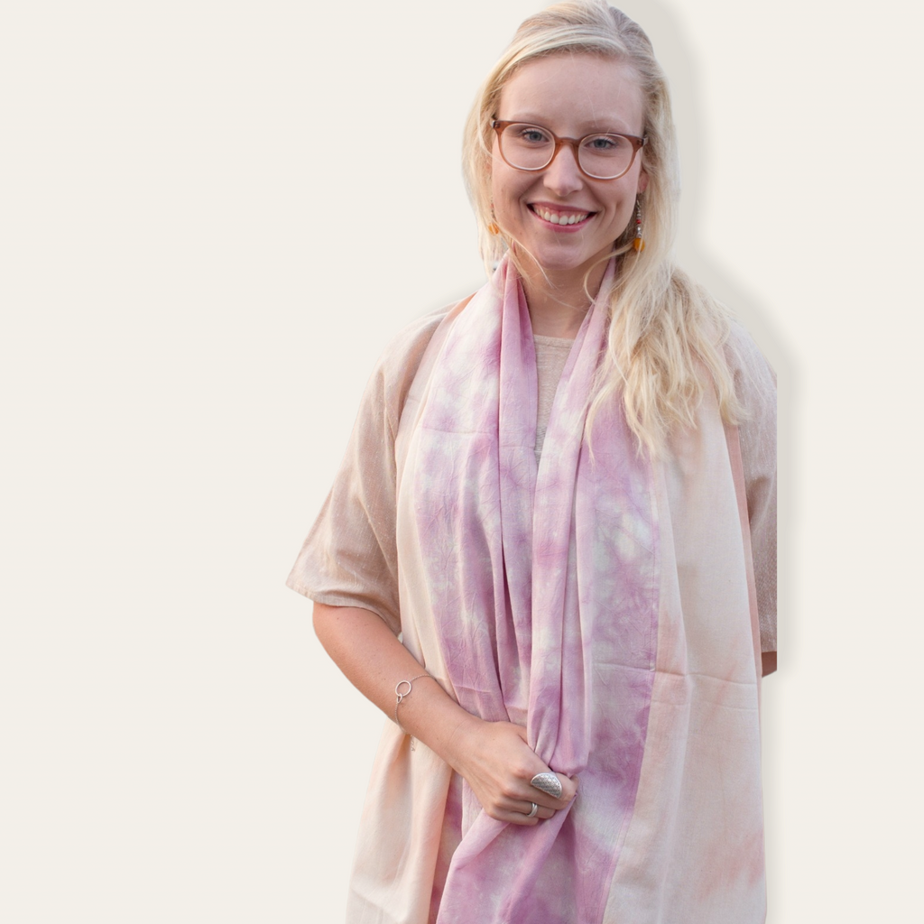 MuniMuni Tie Dye Scarf - Marble Purple/ Pink