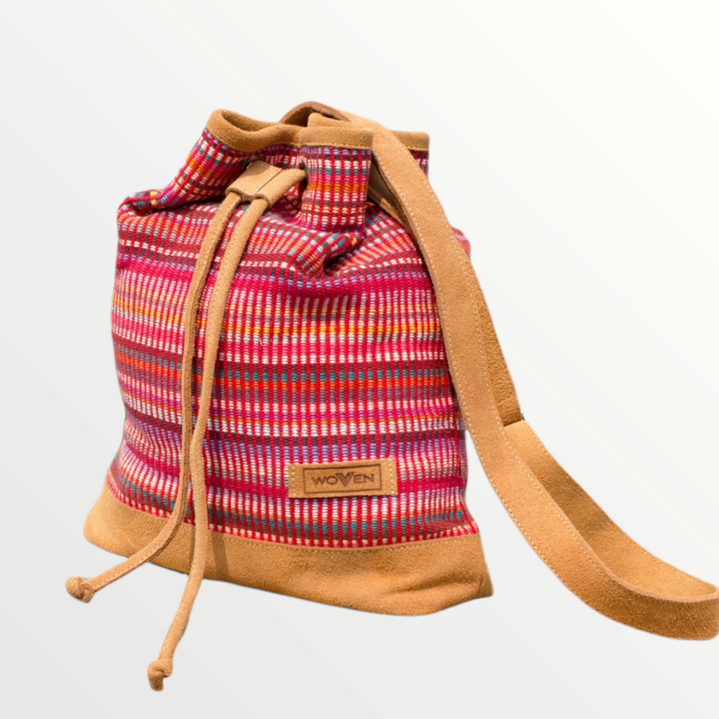 Muzza bag - Fuchsia Pink Recycle Pattern