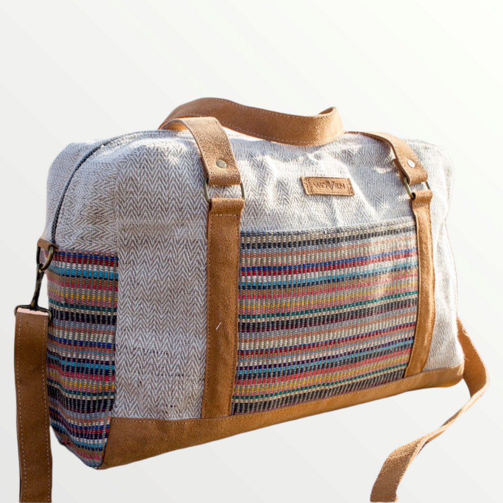 Handbag - Grey Recycle Pattern