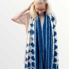 MuniMuni Tie Dye Scarf - Thread The Needle Indigo
