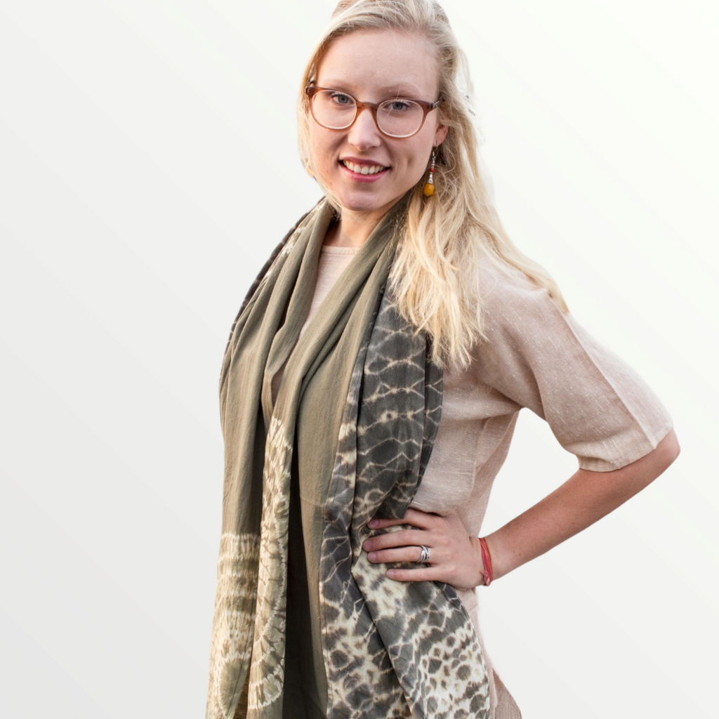 MuniMuni Tie Dye Scarf - Mandala Green