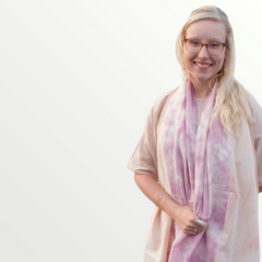 MuniMuni Tie Dye Scarf - Marble Purple/ Pink