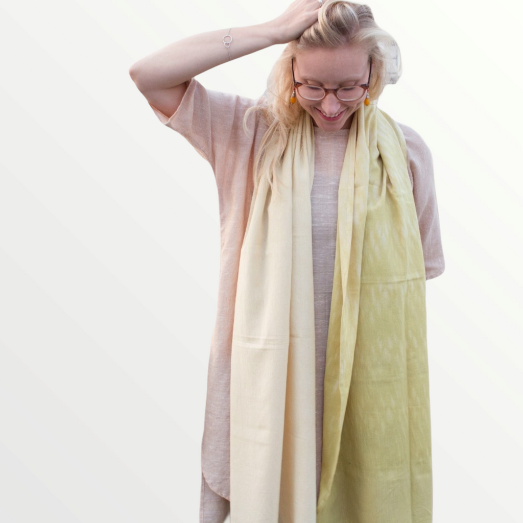 MuniMuni Tie Dye Scarf - Raindrop Yellow
