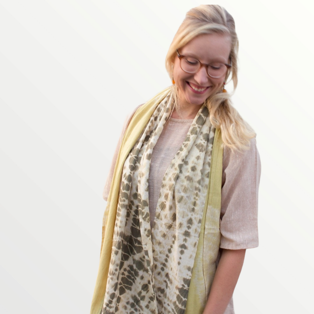 MuniMuni Tie Dye Scarf - Mandala Dark & Light Henna