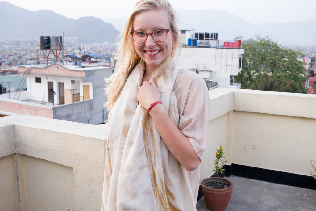 MuniMuni Tie Dye Scarf - Marble Naturel - MuniMuni